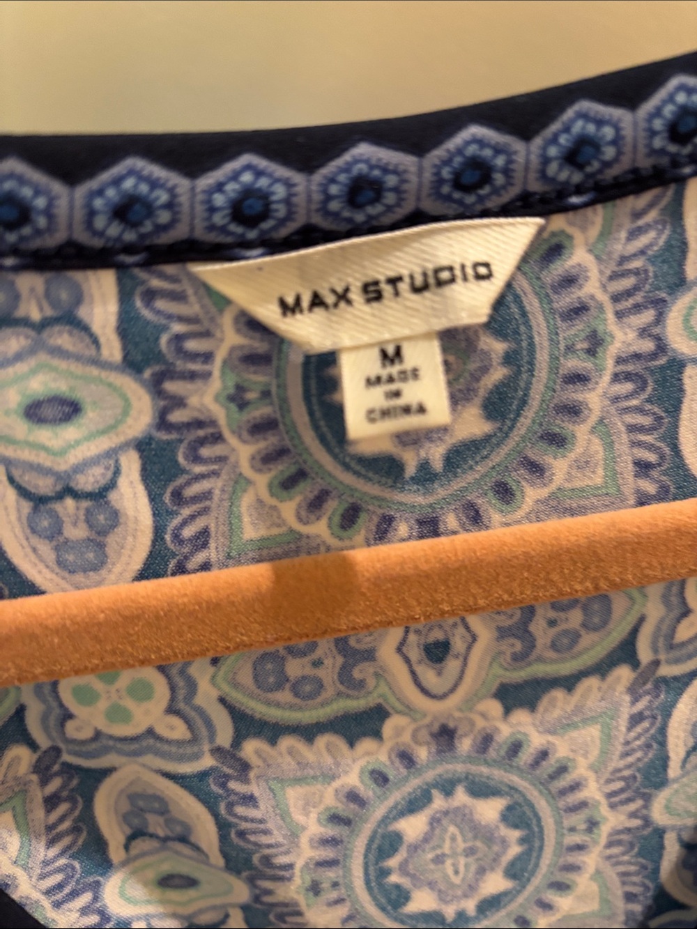 Sleeveless Blue Patterned Wrap-Front Maxi Dress - Picture 3 of 5